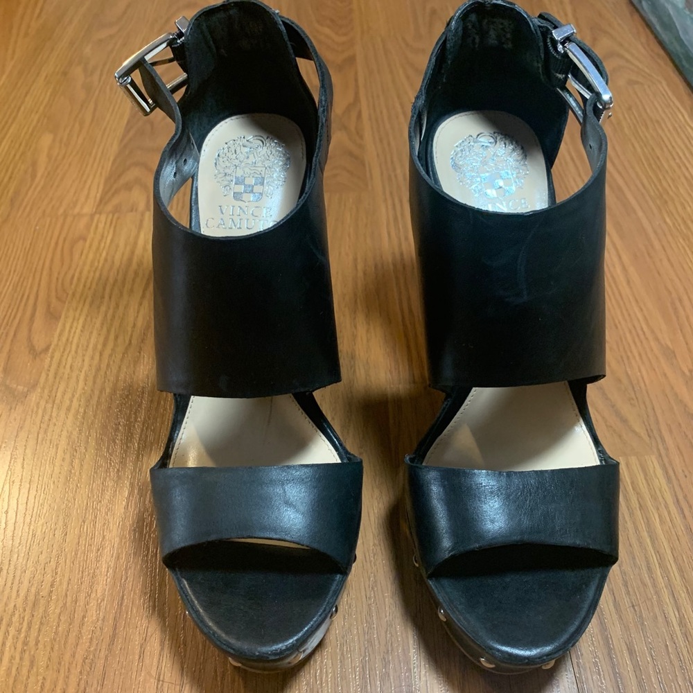 Vince Camuto Matta Studded Platform Wedge Black - image 3